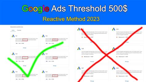 Google Ads Threshold Reactive Method Working Youtube