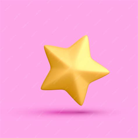 Premium Vector 3d Realistic Golden Star Icon Isolated On Light