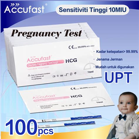 100 Pcs Upt Accufast One Step Early Pregnancy Test Kit 99 99 Accuracy Shopee Malaysia