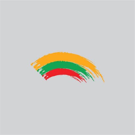 Premium Vector Flag Of Lithuania In Brush Stroke Vector