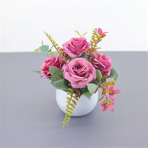 Artificial Potted Flower Arrangement | Realistic Simulation PE