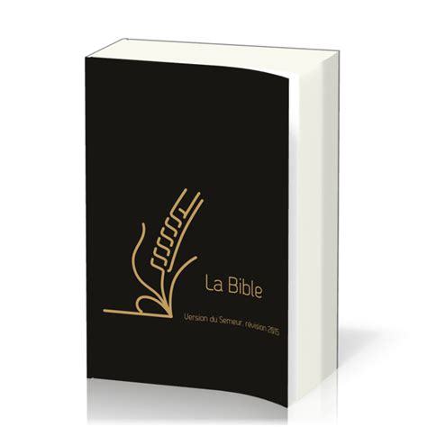 Bible Semeur Compacte Noire Couverture Souple Cuir Tranche