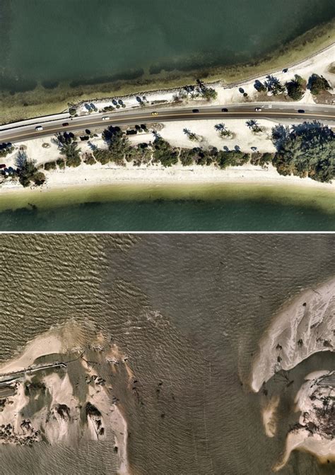 Photo Aerial View Of Sanibel Island Causeway Before And Afterr