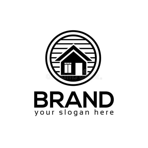 House Logo Vector. Flat Logo Design. Black House Stock Vector - Illustration of property ...