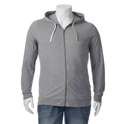 Mens Zip Front Hoodie Kohls