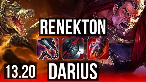 Renekton Vs Darius Top Winrate Dominating Kr Master