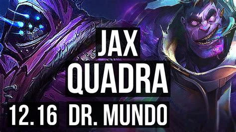 JAX Vs MUNDO TOP Quadra 900 Games EUW Master 12 16 YouTube