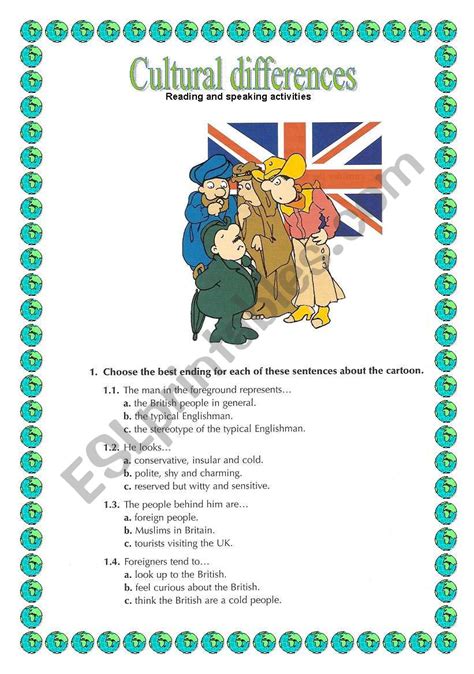 Cultural Differences 2 2 Esl Worksheet By Seni