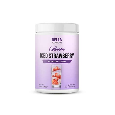 Collagen Iced Strawberry Bella All Natural