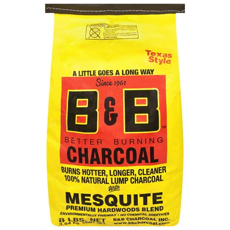 B B Texas Style Mesquite Lump Charcoal Lb Home Outdoor