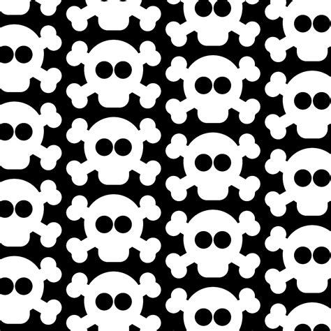 Pirate Skull And Bones Pattern Pirate Digital Paper With Skulls And