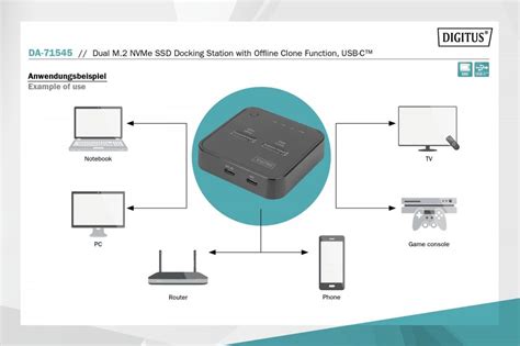 Digitus Podw Jna Stacja Dokuj Ca Do Dysk W Ssd M Nvme Z Funkcj