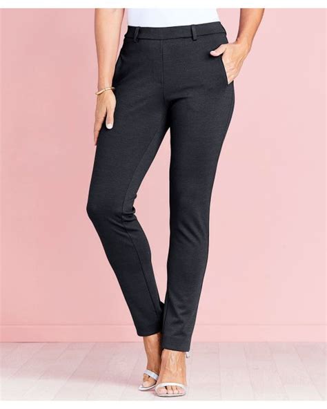 Ponte Tapered Leg Trousers Trousers Damart Co Uk