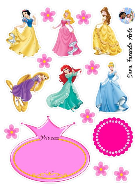 Topo De Bolo Princesas Disney Para Editar E Imprimir Artofit