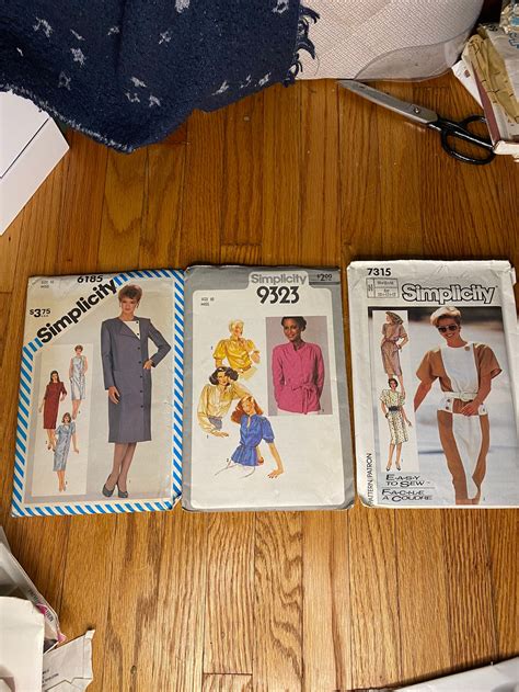 Uncut Simplicity 80s Sewing Patterns Etsy