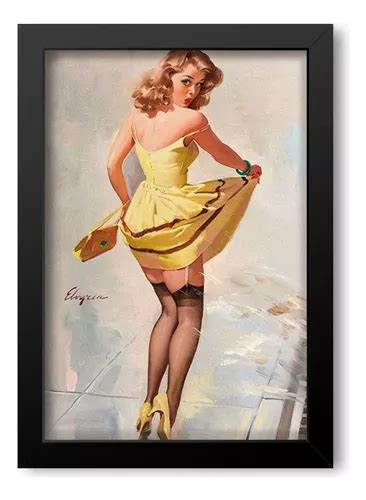 Quadro Decorativo Pin Up Arrumando Vestido Mdf X Cm Frete Gr Tis