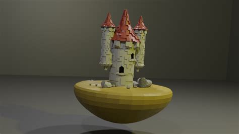 Castle low poly Free 3D Model - .blend - Free3D