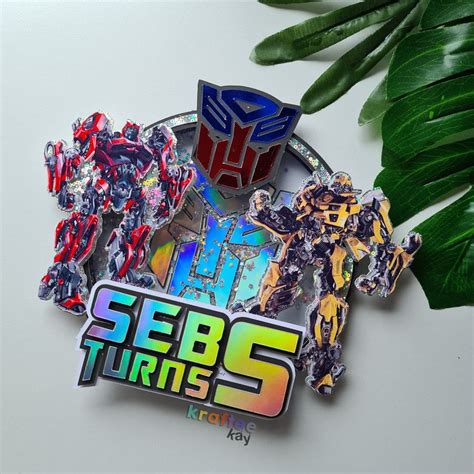 Custom Transformers Cake Topper Birthday Cake Topper Personalize Age