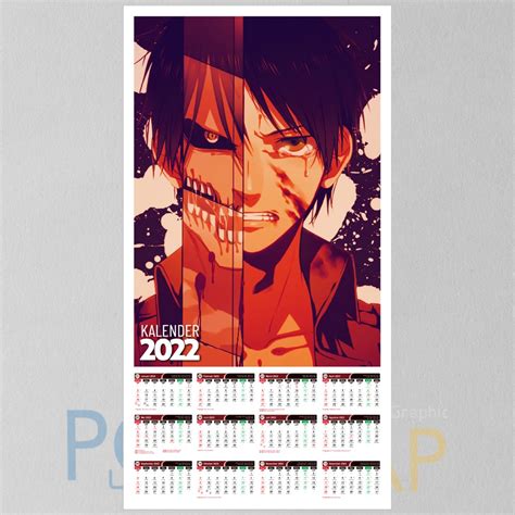 Dingding Calendar Custom Anime Kimetsu No Yaiba Annime Jujutsu