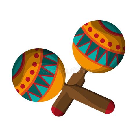 O Instrumento Do Latino De Maracas Isolou se Ilustração do Vetor