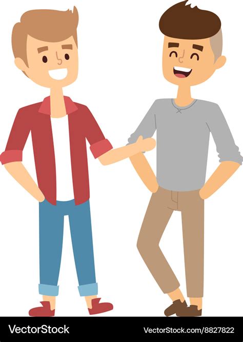 Two friends Royalty Free Vector Image - VectorStock