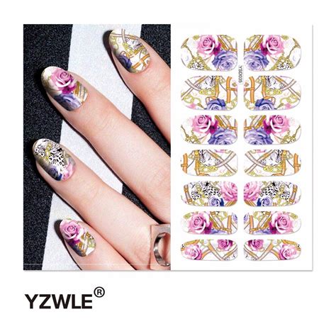 Yzwle 1 Sheet Water Transfer Nails Art Sticker Manicure Decor Tool