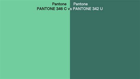 Pantone 346 C Vs Pantone 342 U Side By Side Comparison