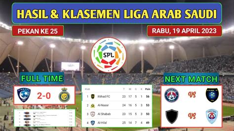 Hasil Liga Arab Saudi Semalam AL HILAL VS AL NASSR Serta Update