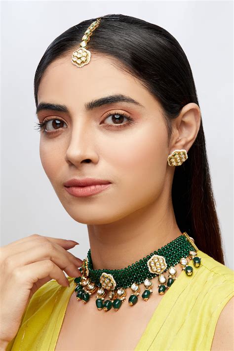 Buy Khwaab By Sanjana Lakhani Stone Choker Jewellery Set Online Aza