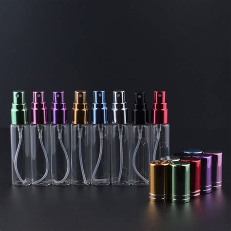 Mub 10ml 100pcslot Portable Refillable Perfume Glass Bottle With Atomizer Colorful Spray Bottle