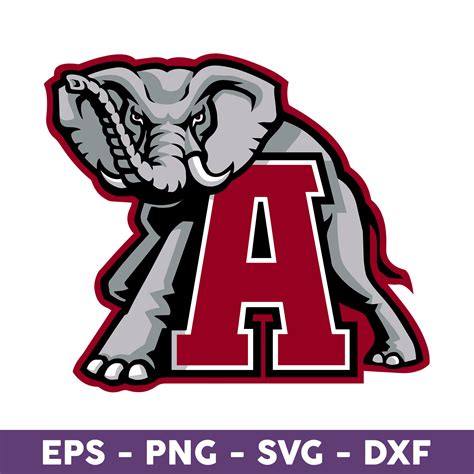 Alabama Svg Elephants Mascot Svg Logo Alabama Crimson Tide Inspire