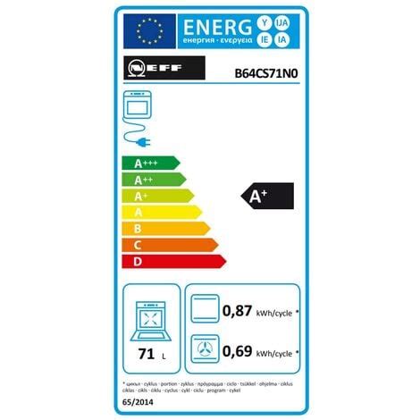 Forno Multifunzione Integrato 71l 60cm A Nero Pirolisi B64CS71N0 Neff