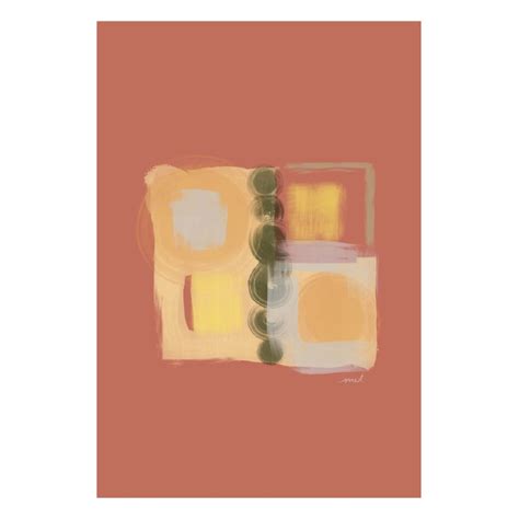 Retro Intention By Met Giclée Fine Art Print Dusty Rose Blue Nude