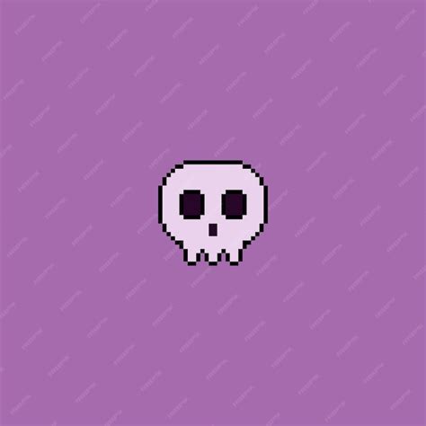 Premium Vector Pixel Art Skull Head Vector