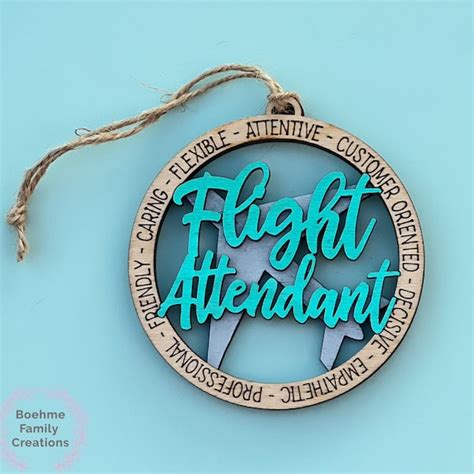 Flight Attendant Ornament Etsy