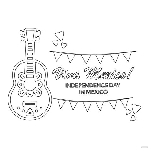 Mexican Independence Day Outline Drawing In Psd Illustrator Svg  Eps Png Download