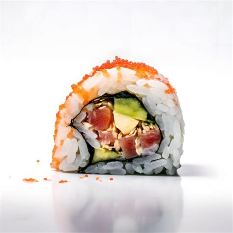 Premium Photo | A sushi on white background