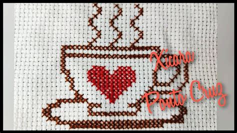 Xícara em ponto cruz passo a passo YouTube Cross Stitch 1 Youtube