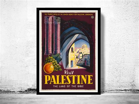 Vintage Poster of Palestine 1920 Tourism poster travel - VINTAGE MAPS ...