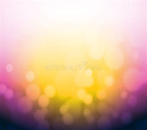 Fondo Púrpura Y Amarillo De La Luz Del Extracto Del Bokeh Stock de