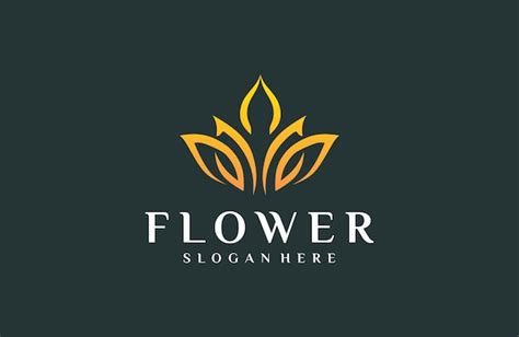 Fleurs Logo élégant Vecteur Premium