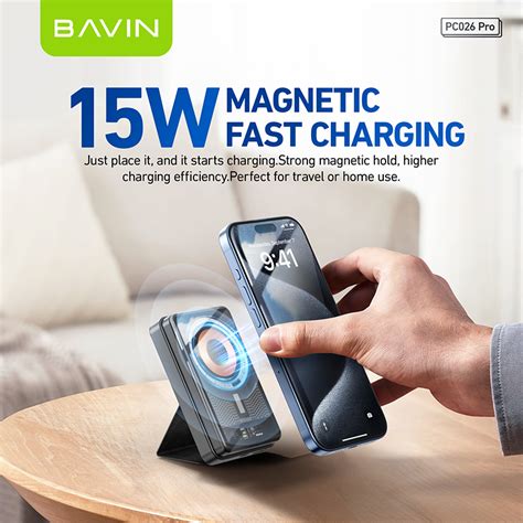 Bavin Pc Pro Mah Mah Foldable Magnetic Qi W Wireless