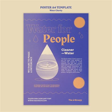 Free Psd Water Charity Poster Template