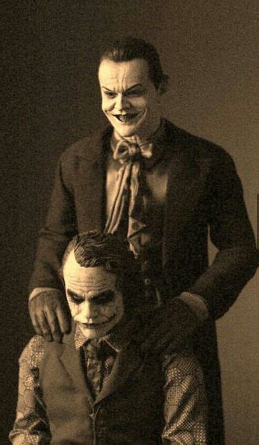 Jack Nicholson And Heath Ledger As The Joker Joker Images Heath Ledger Joker Jack Nicholson