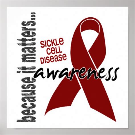 Awareness 1 Sickle Cell Disease Poster Zazzle