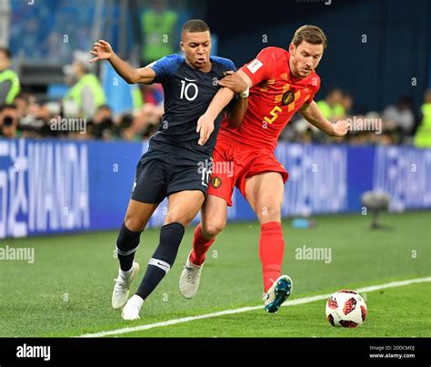 France’s Kylian Mbappe and Belgium’s Jan Vertonghen during the 2018 ...