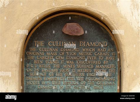 Replica of the Cullinan diamond, Cullinan Diamond Mine, Cullinan, near Pretoria, South Africa ...