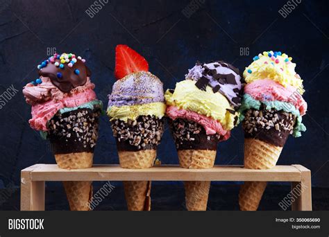 Colorful Ice Cream Image And Photo Free Trial Bigstock