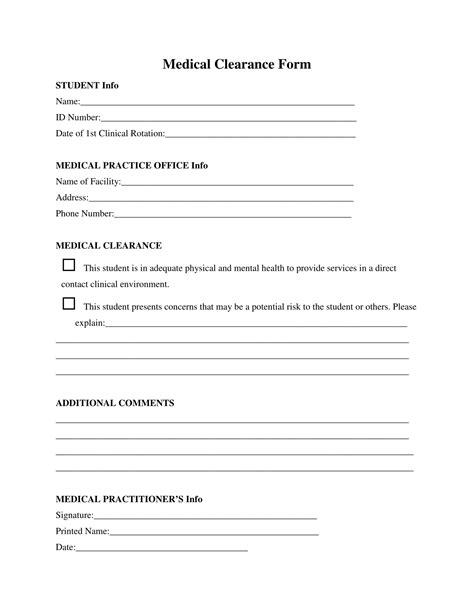 Mental Health Clearance Letter Template