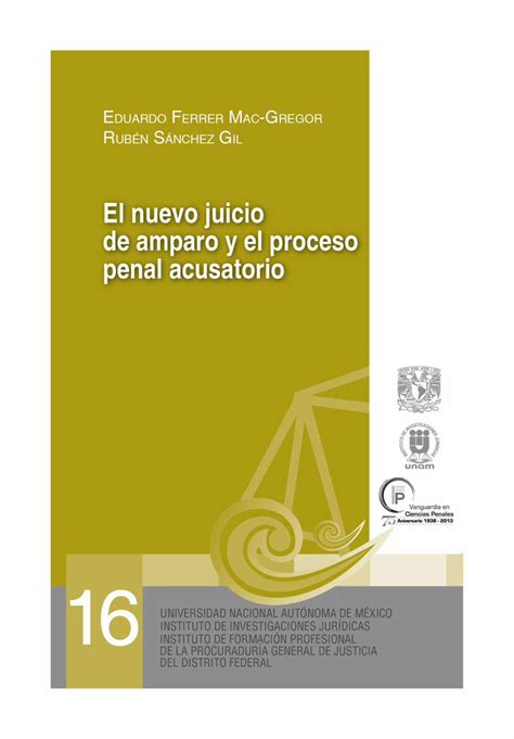 Pdf El Nuevo Juicio De Amparo Y El Proceso Penal Acusatorio Pdf